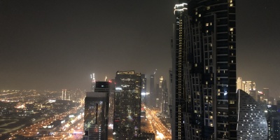 Hilton Dubai night view